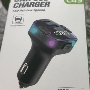 LED Car Charger with Rainbow Lighting
